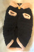 Pink/Black Hand Crocheted Dog Sweater